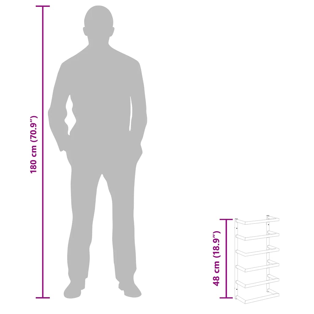 Handdoekenrek 24x12x48 cm staal wit is nu te koop bij PeponiXL, paradijselijk wonen!