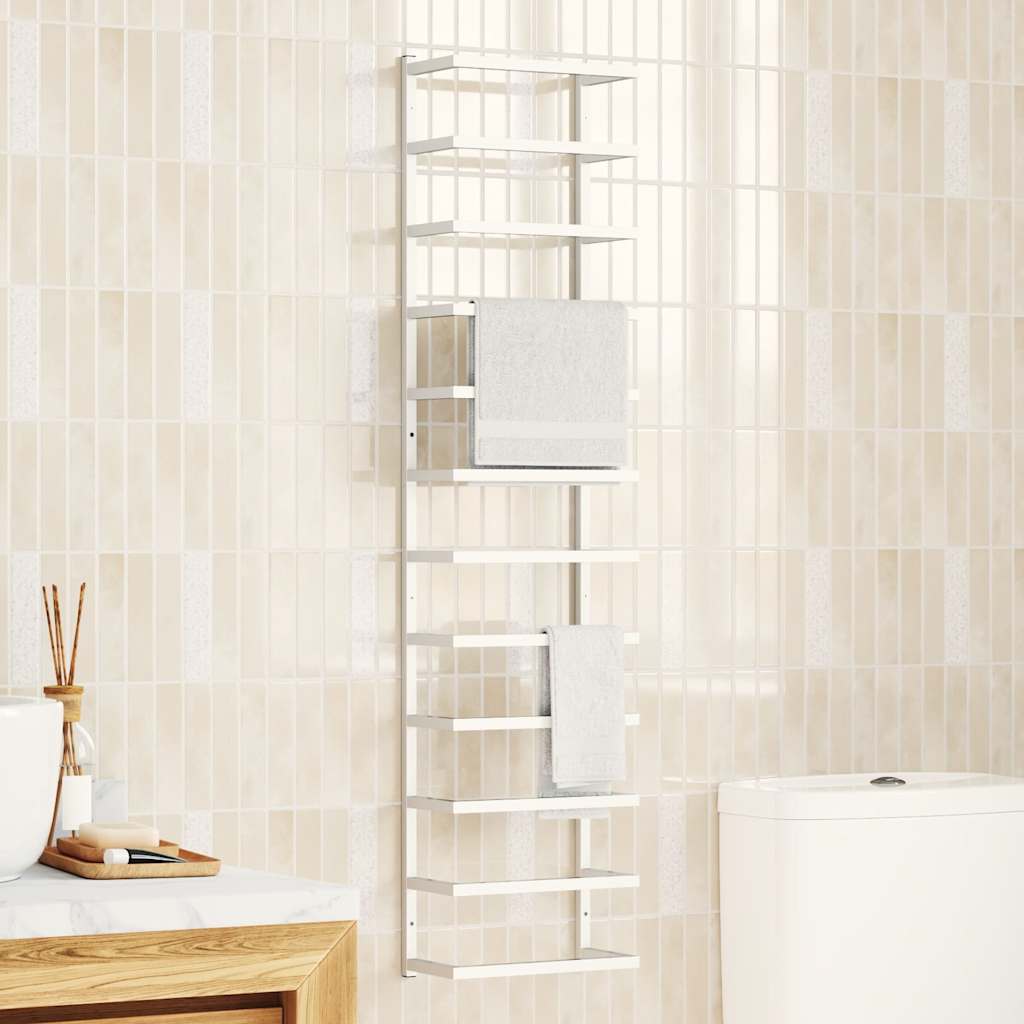 Handdoekenrek 24x12x96 cm staal wit is nu te koop bij PeponiXL, paradijselijk wonen!