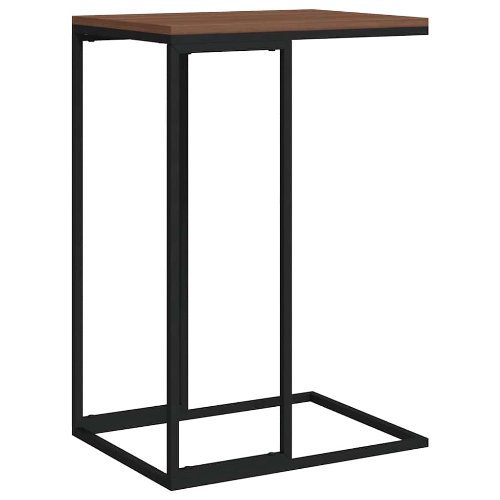 Bijzettafel 40x30x59 cm bewerkt hout zwart is nu te koop bij PeponiXL, paradijselijk wonen!
