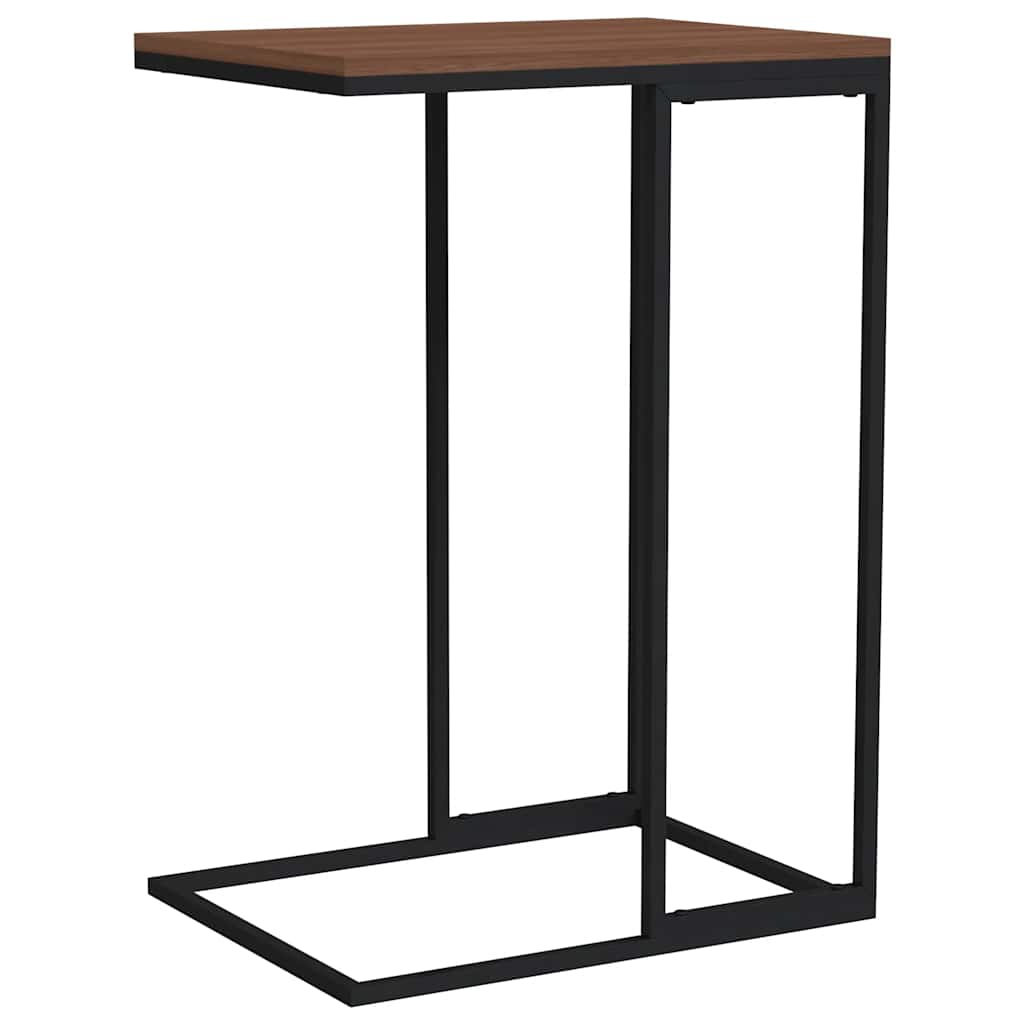 Bijzettafel 40x30x59 cm bewerkt hout zwart is nu te koop bij PeponiXL, paradijselijk wonen!