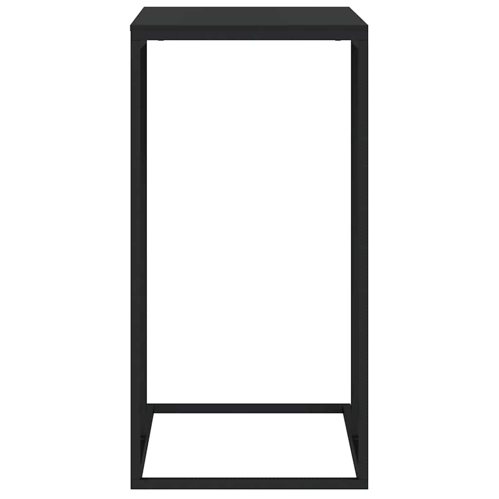 Bijzettafel 40x30x59 cm bewerkt hout zwart is nu te koop bij PeponiXL, paradijselijk wonen!