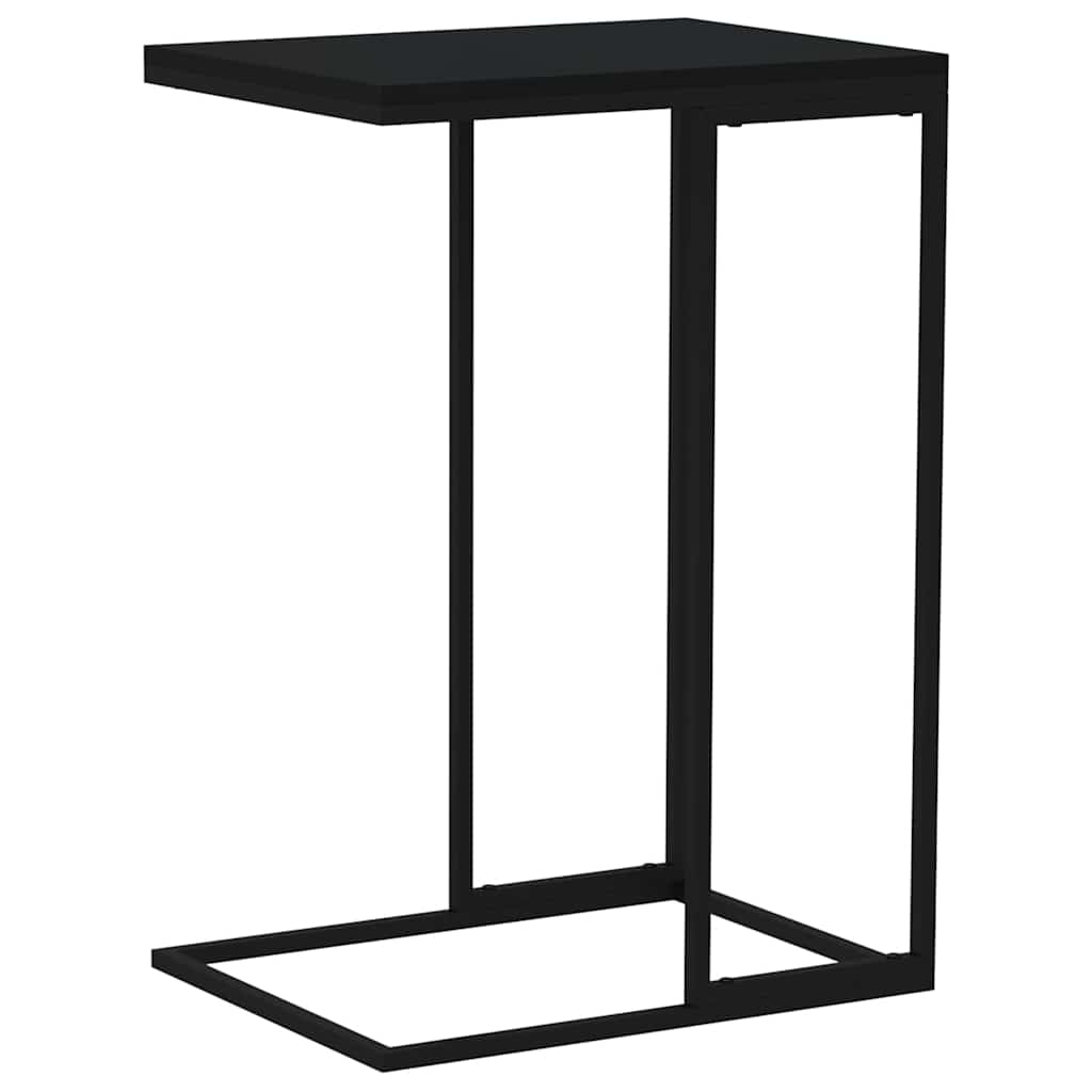 Bijzettafel 40x30x59 cm bewerkt hout zwart is nu te koop bij PeponiXL, paradijselijk wonen!