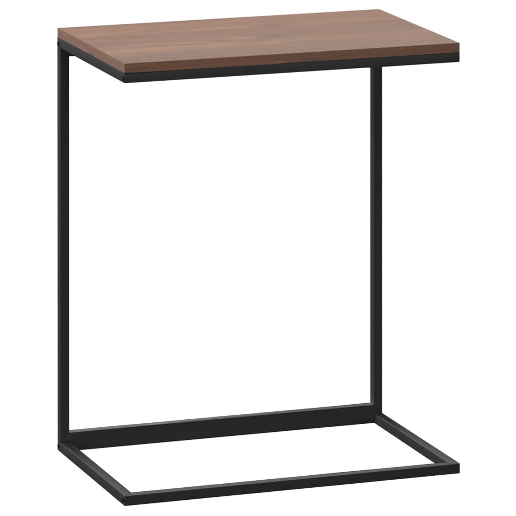 Bijzettafel 55x35x66 cm bewerkt hout zwart is nu te koop bij PeponiXL, paradijselijk wonen!