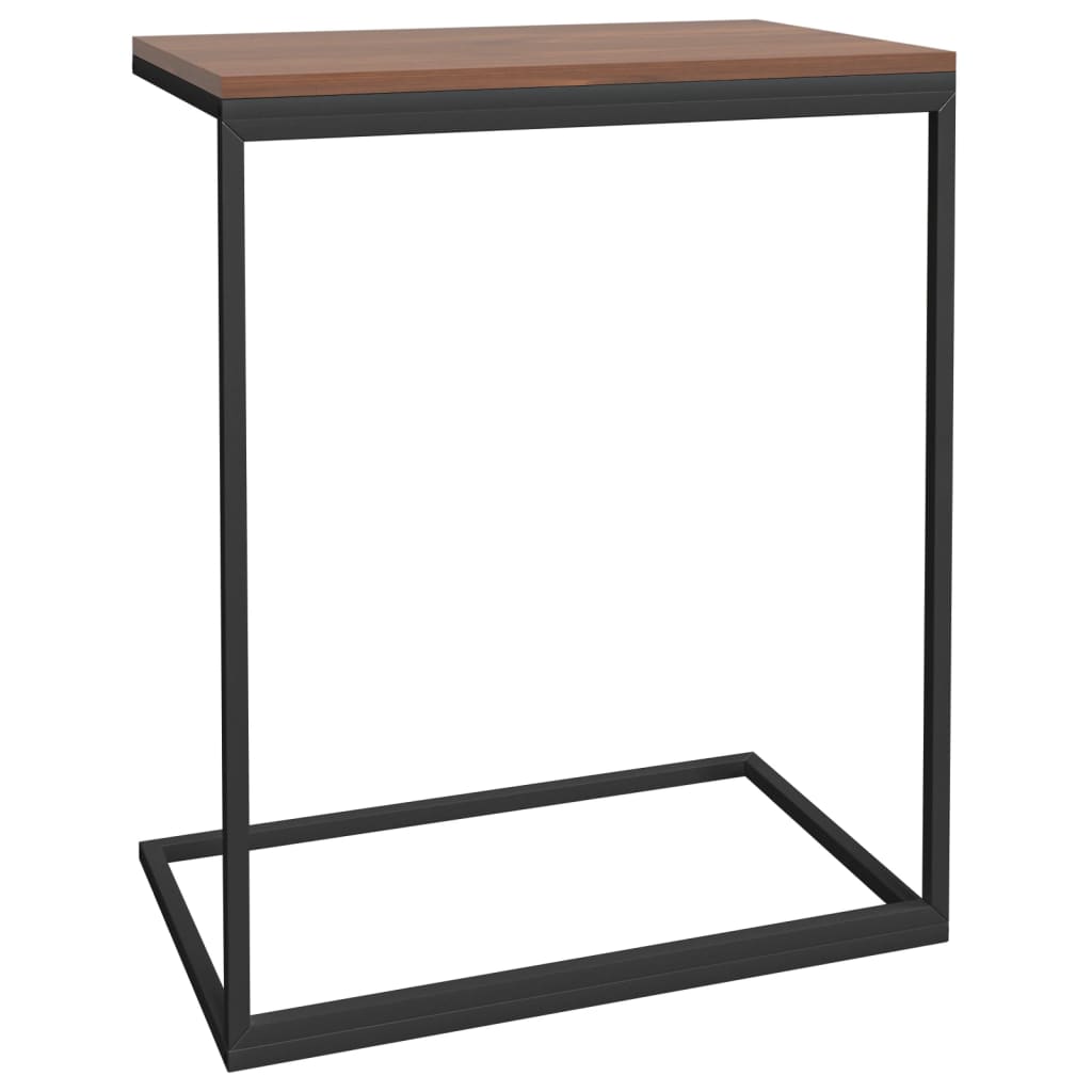 Bijzettafel 55x35x66 cm bewerkt hout zwart is nu te koop bij PeponiXL, paradijselijk wonen!