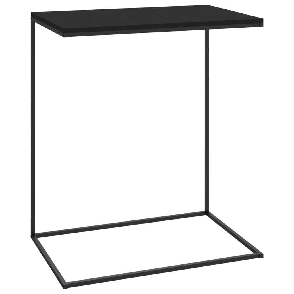 Bijzettafel 55x35x66 cm bewerkt hout zwart is nu te koop bij PeponiXL, paradijselijk wonen!