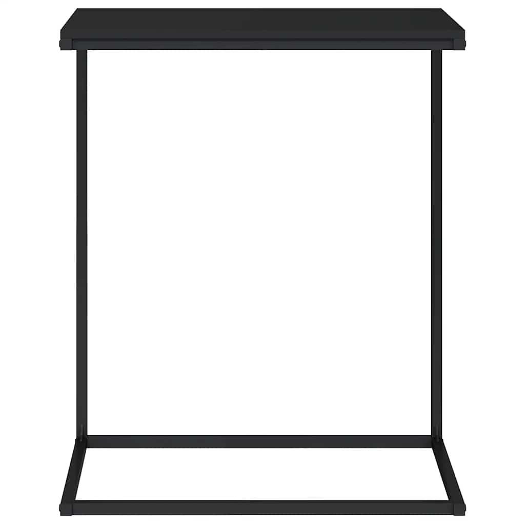 Bijzettafel 55x35x66 cm bewerkt hout zwart is nu te koop bij PeponiXL, paradijselijk wonen!