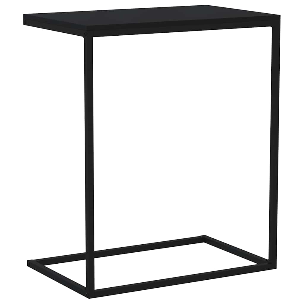Bijzettafel 55x35x66 cm bewerkt hout zwart is nu te koop bij PeponiXL, paradijselijk wonen!