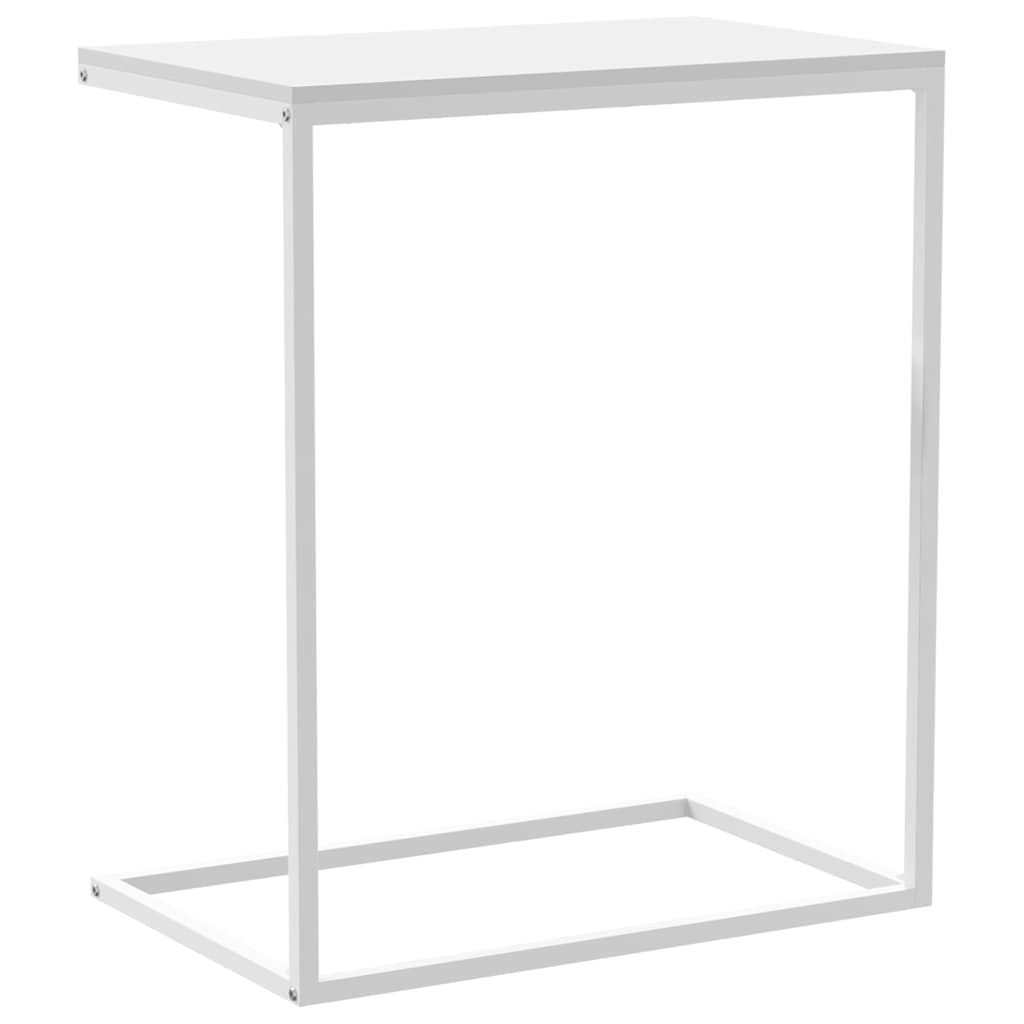 Bijzettafel 55x35x66 cm bewerkt hout wit is nu te koop bij PeponiXL, paradijselijk wonen!