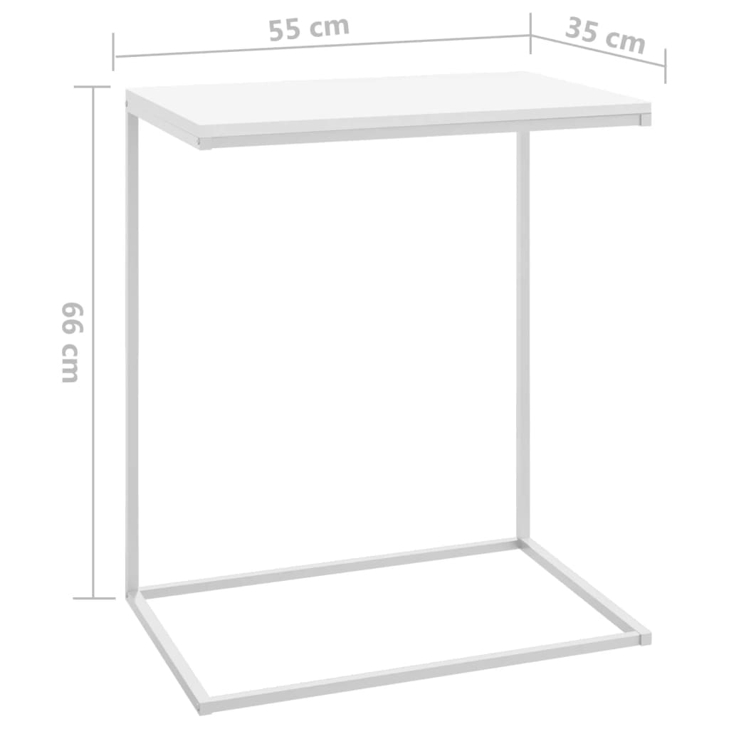Bijzettafel 55x35x66 cm bewerkt hout wit is nu te koop bij PeponiXL, paradijselijk wonen!
