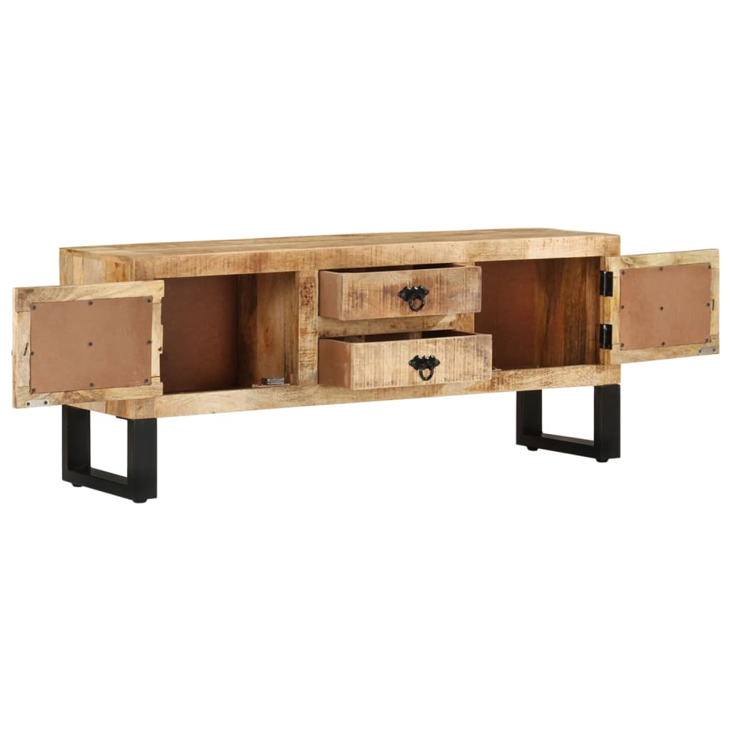 Tv-meubel 110x30x45 cm ruw mangohout is nu te koop bij PeponiXL, paradijselijk wonen!