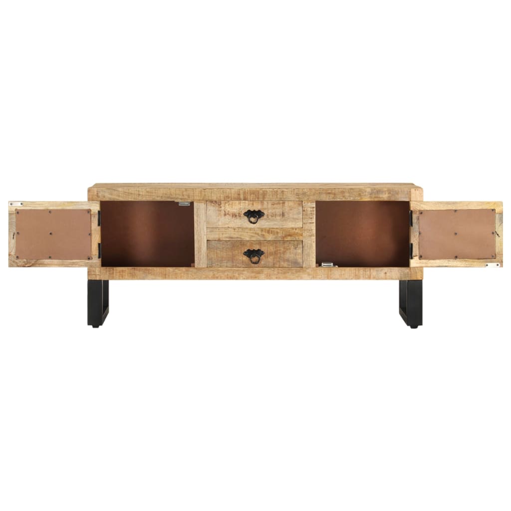 Tv-meubel 110x30x45 cm ruw mangohout is nu te koop bij PeponiXL, paradijselijk wonen!