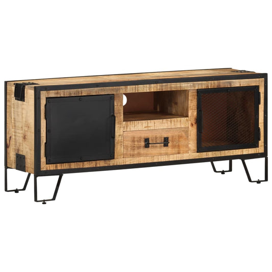 Tv-meubel 110x31x46 cm ruw mangohout is nu te koop bij PeponiXL, paradijselijk wonen!