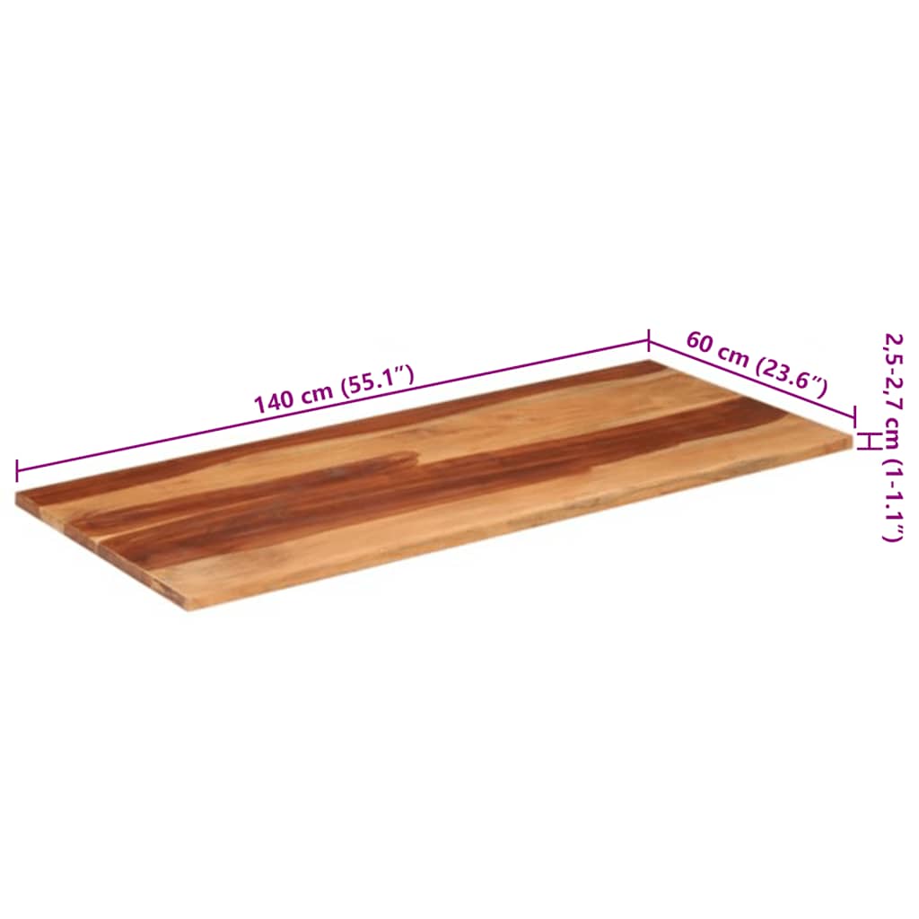 Tafelblad 140x60x(2,5-2,7) cm massief acaciahout is nu te koop bij PeponiXL, paradijselijk wonen!