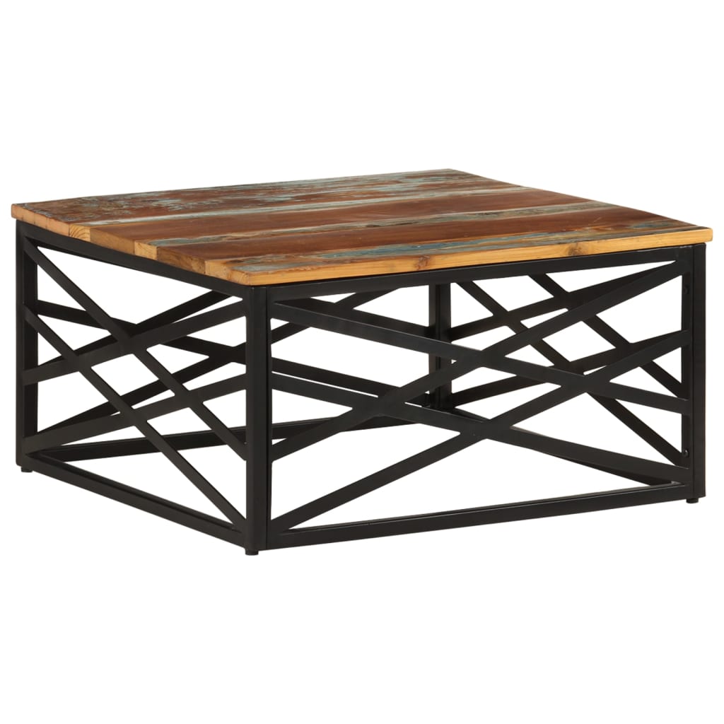 Salontafel 68x68x35 cm massief gerecycled hout is nu te koop bij PeponiXL, paradijselijk wonen!