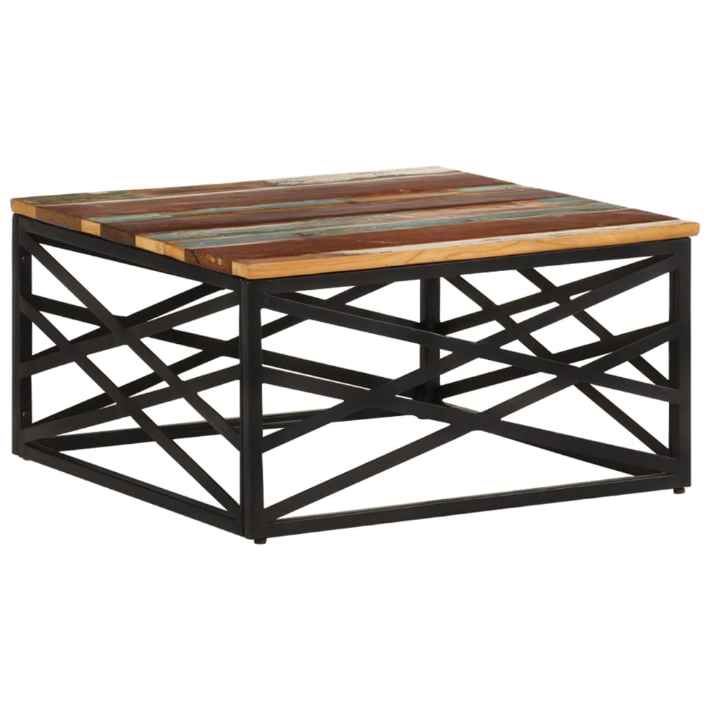 Salontafel 68x68x35 cm massief gerecycled hout is nu te koop bij PeponiXL, paradijselijk wonen!