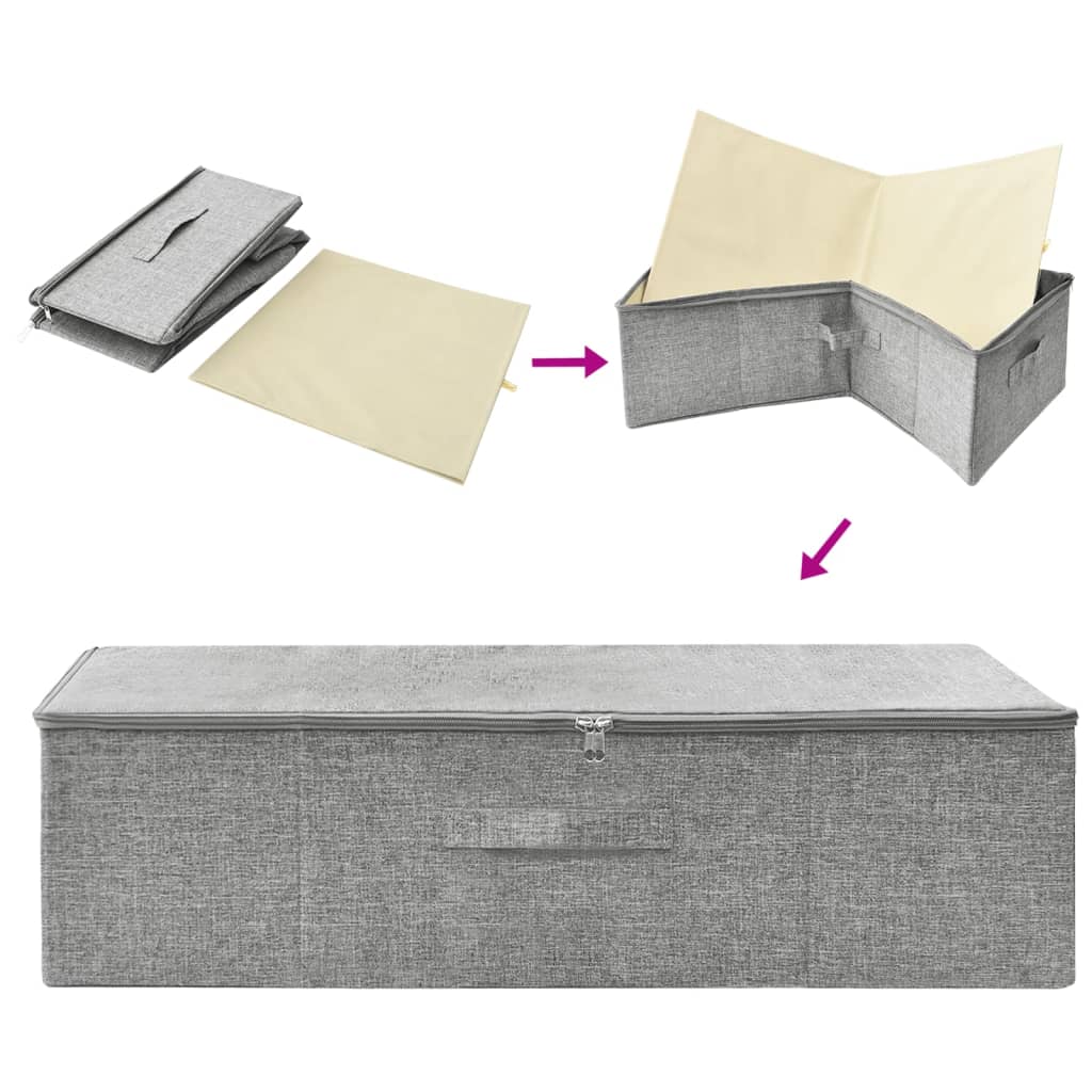 Opbergbox 70x40x18 cm stof grijs is nu te koop bij PeponiXL, paradijselijk wonen!