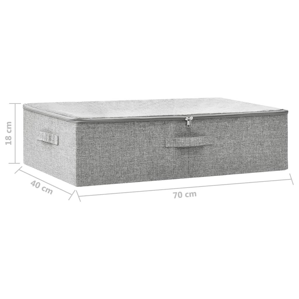 Opbergbox 70x40x18 cm stof grijs is nu te koop bij PeponiXL, paradijselijk wonen!