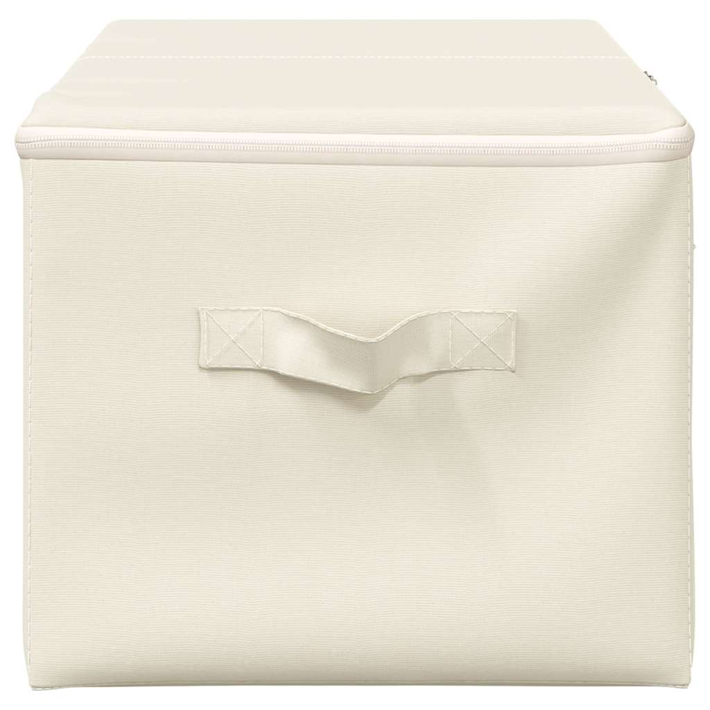 Opbergboxen 2 st 43x34x23 cm stof crèmekleurig is nu te koop bij PeponiXL, paradijselijk wonen!