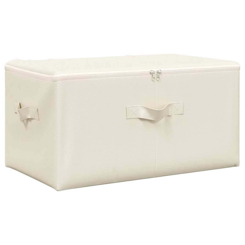 Opbergboxen 2 st 43x34x23 cm stof crèmekleurig is nu te koop bij PeponiXL, paradijselijk wonen!