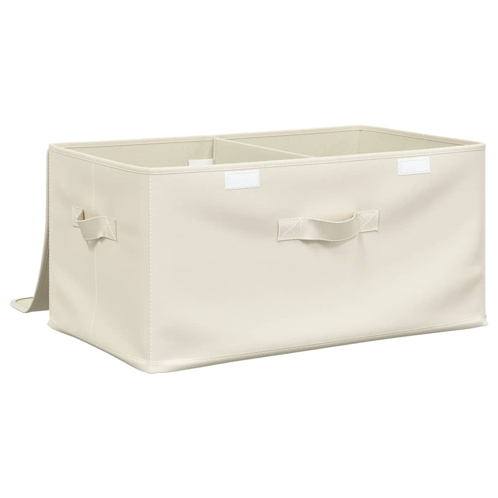 Opbergboxen 2 st 43x34x23 cm stof crèmekleurig is nu te koop bij PeponiXL, paradijselijk wonen!