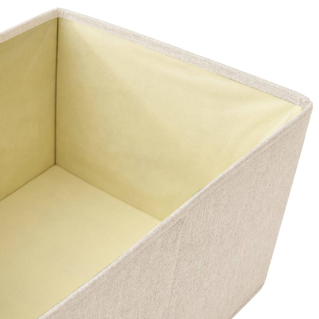 3-delige Opbergboxenset stapelbaar stof crèmekleurig is nu te koop bij PeponiXL, paradijselijk wonen!