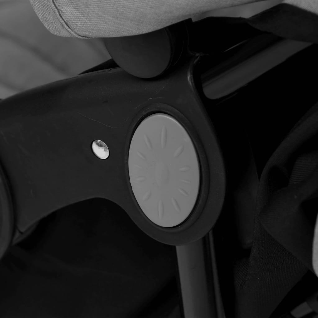 Tweelingkinderwagen staal lichtgrijs is nu te koop bij PeponiXL, paradijselijk wonen!