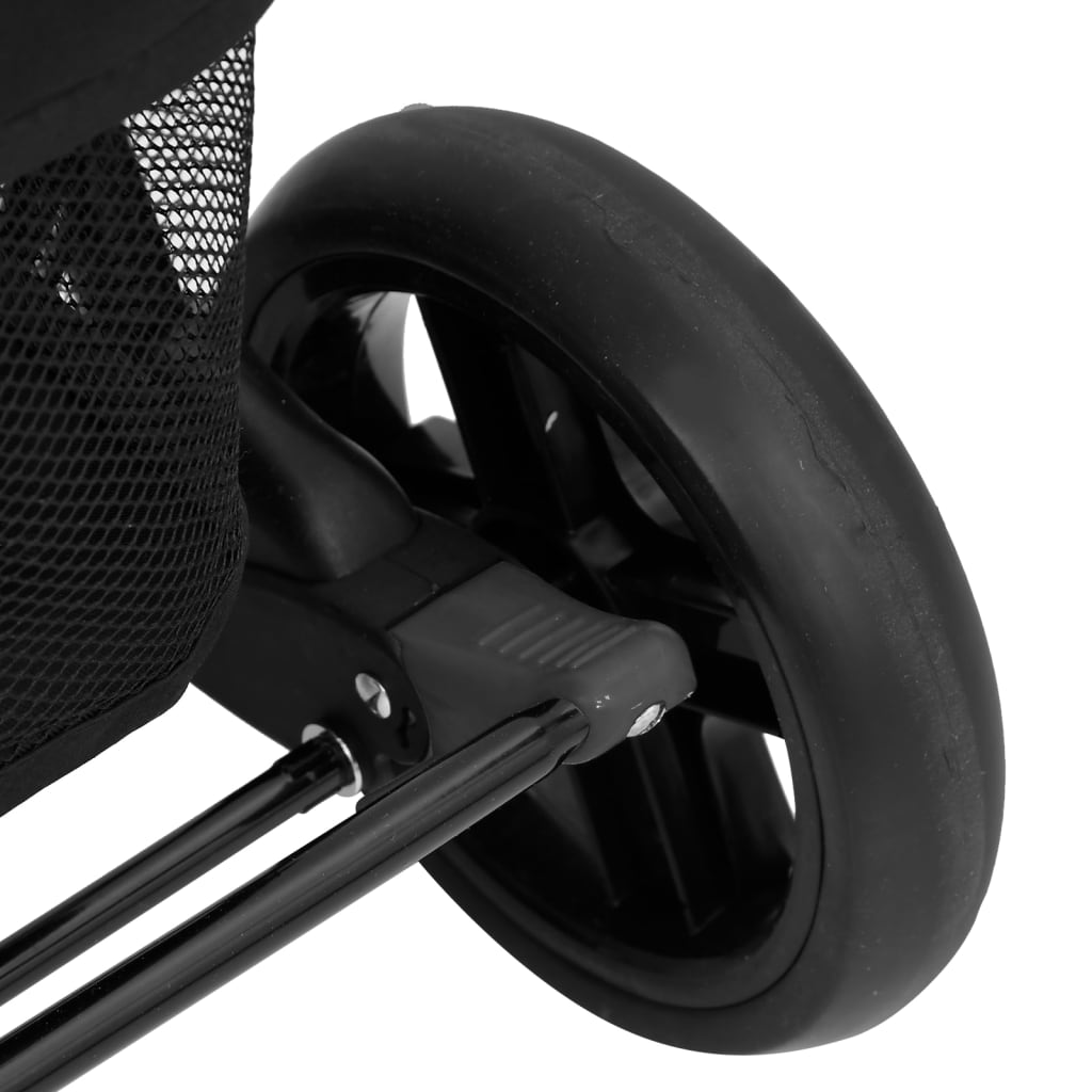 Tweelingkinderwagen staal donkergrijs is nu te koop bij PeponiXL, paradijselijk wonen!