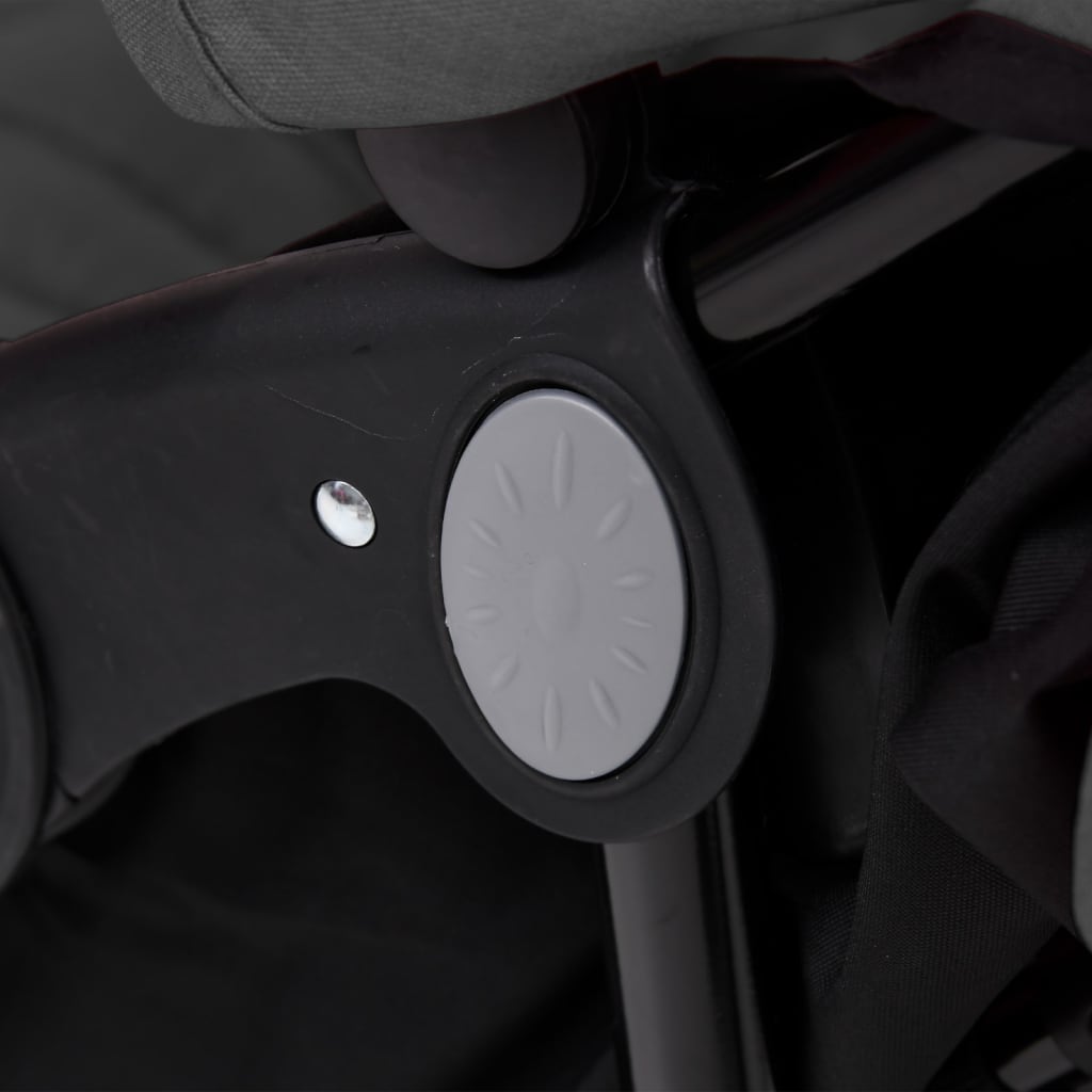 Tweelingkinderwagen staal donkergrijs is nu te koop bij PeponiXL, paradijselijk wonen!