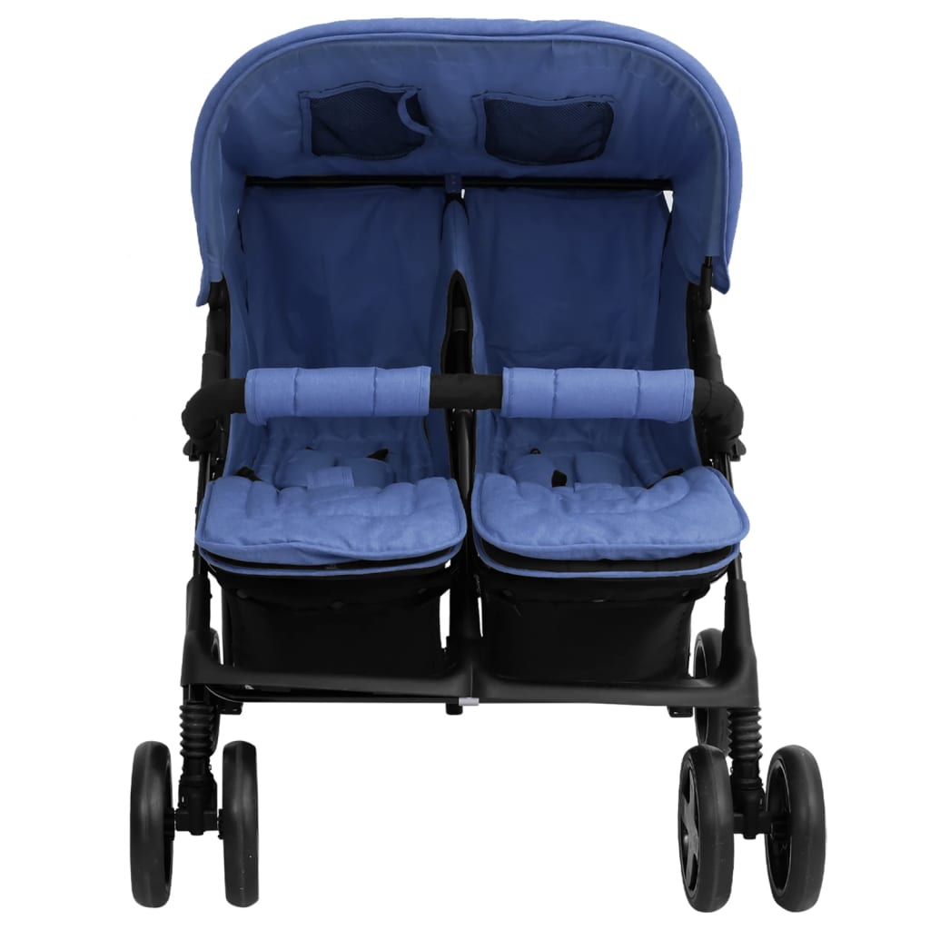Tweelingkinderwagen staal marineblauw is nu te koop bij PeponiXL, paradijselijk wonen!