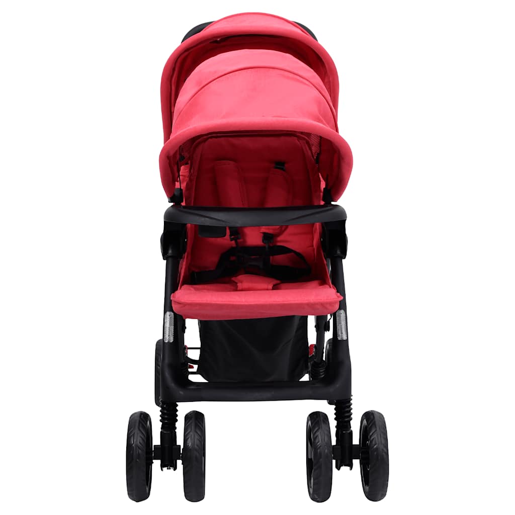 Tweelingkinderwagen tandem staal rood is nu te koop bij PeponiXL, paradijselijk wonen!