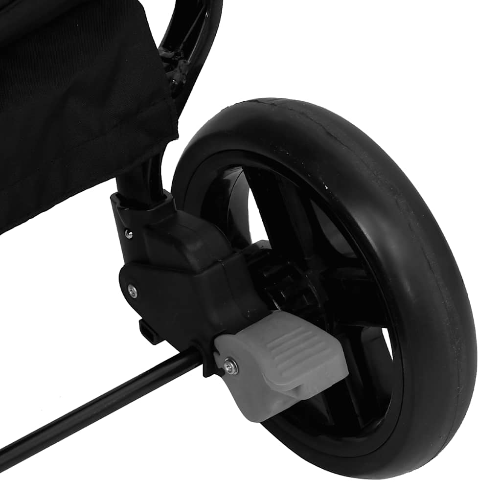 Tweelingbuggy staal lichtgrijs en zwart is nu te koop bij PeponiXL, paradijselijk wonen!