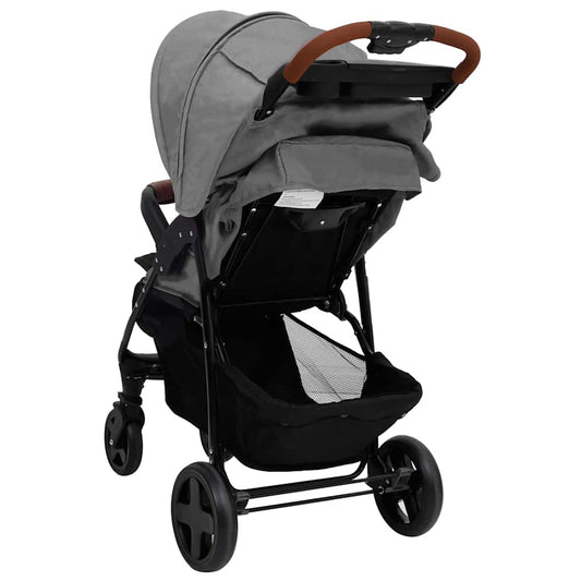 Kinderwagen 2-in-1 staal lichtgrijs is nu te koop bij PeponiXL, paradijselijk wonen!