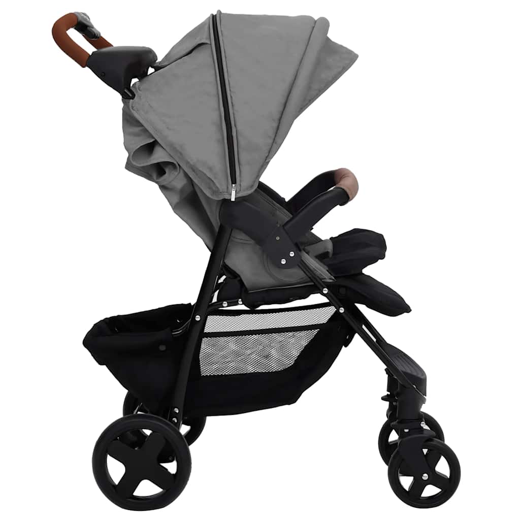 Kinderwagen 2-in-1 staal lichtgrijs is nu te koop bij PeponiXL, paradijselijk wonen!