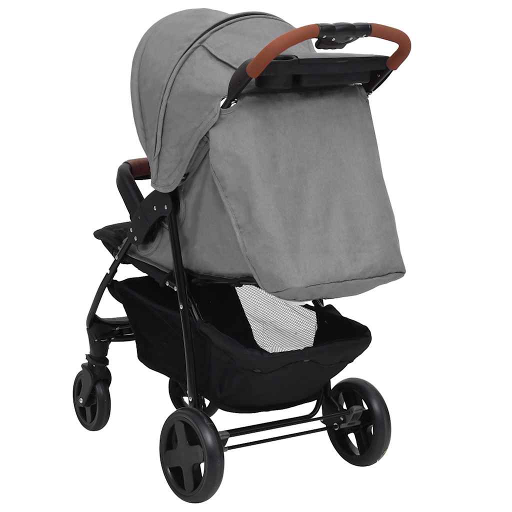 Kinderwagen 2-in-1 staal lichtgrijs is nu te koop bij PeponiXL, paradijselijk wonen!