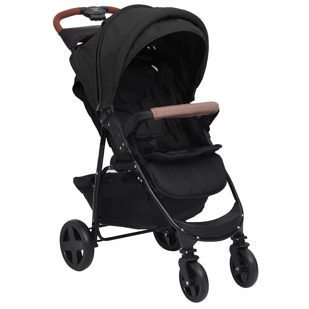 Kinderwagen 2-in-1 staal antracietkleurig is nu te koop bij PeponiXL, paradijselijk wonen!