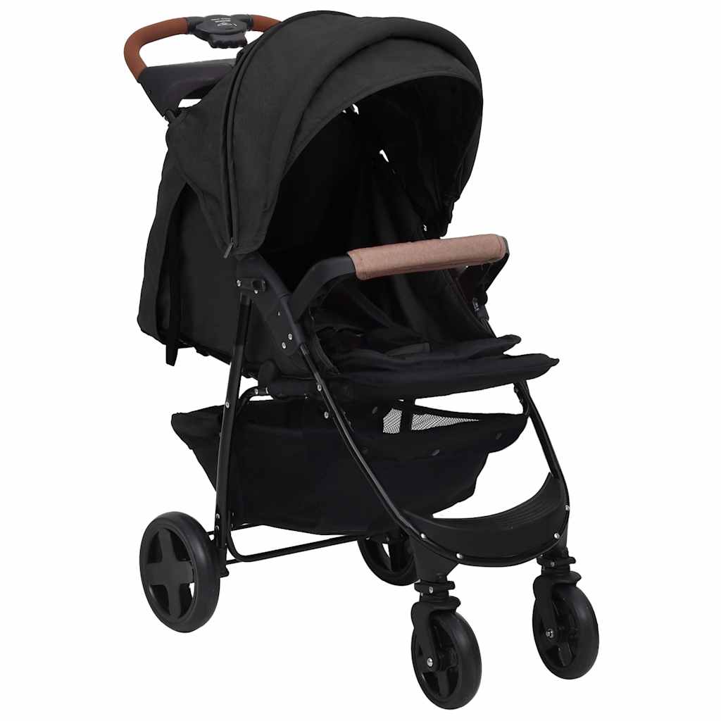 Kinderwagen 2-in-1 staal antracietkleurig is nu te koop bij PeponiXL, paradijselijk wonen!
