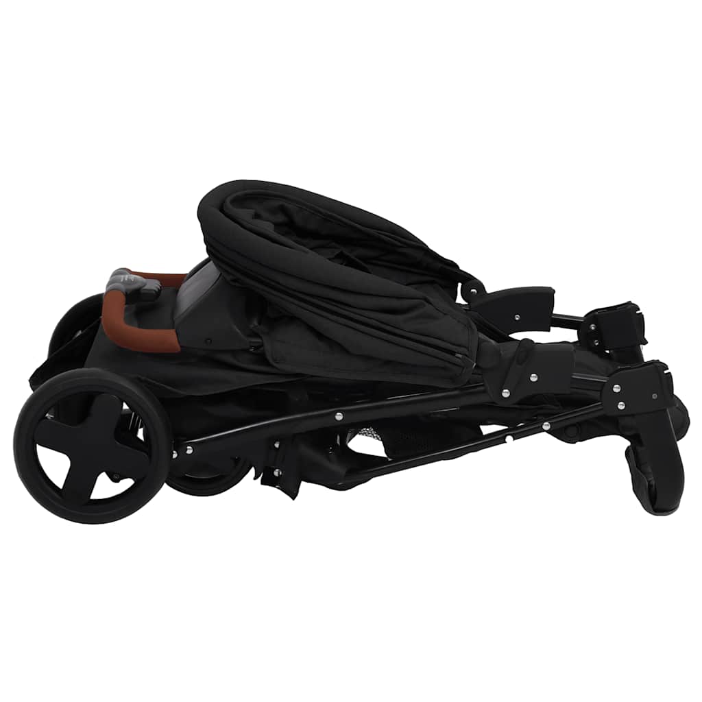 Kinderwagen 2-in-1 staal antracietkleurig is nu te koop bij PeponiXL, paradijselijk wonen!