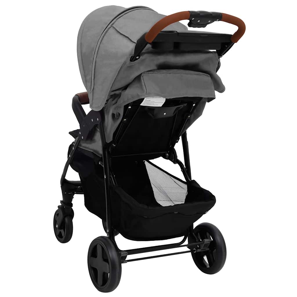 Kinderwagen 3-in-1 staal lichtgrijs is nu te koop bij PeponiXL, paradijselijk wonen!