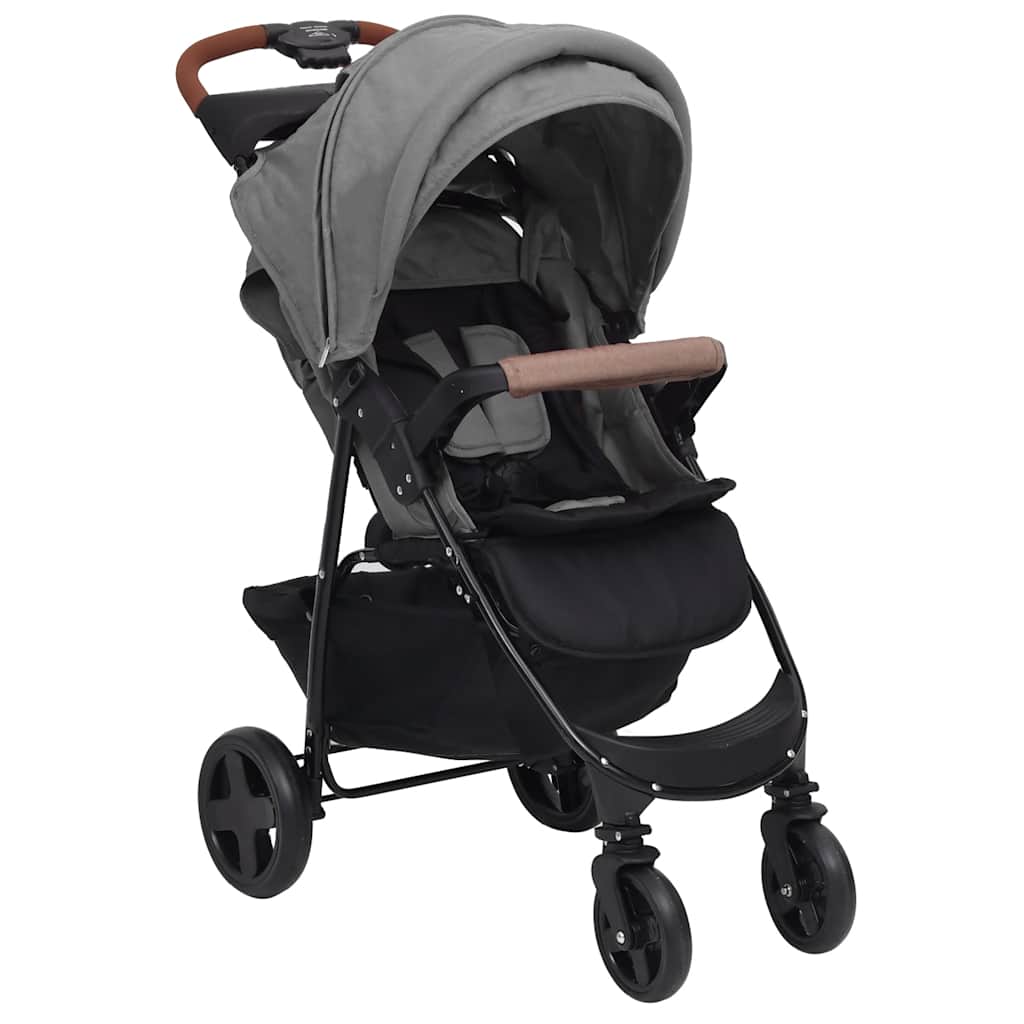 Kinderwagen 3-in-1 staal lichtgrijs is nu te koop bij PeponiXL, paradijselijk wonen!