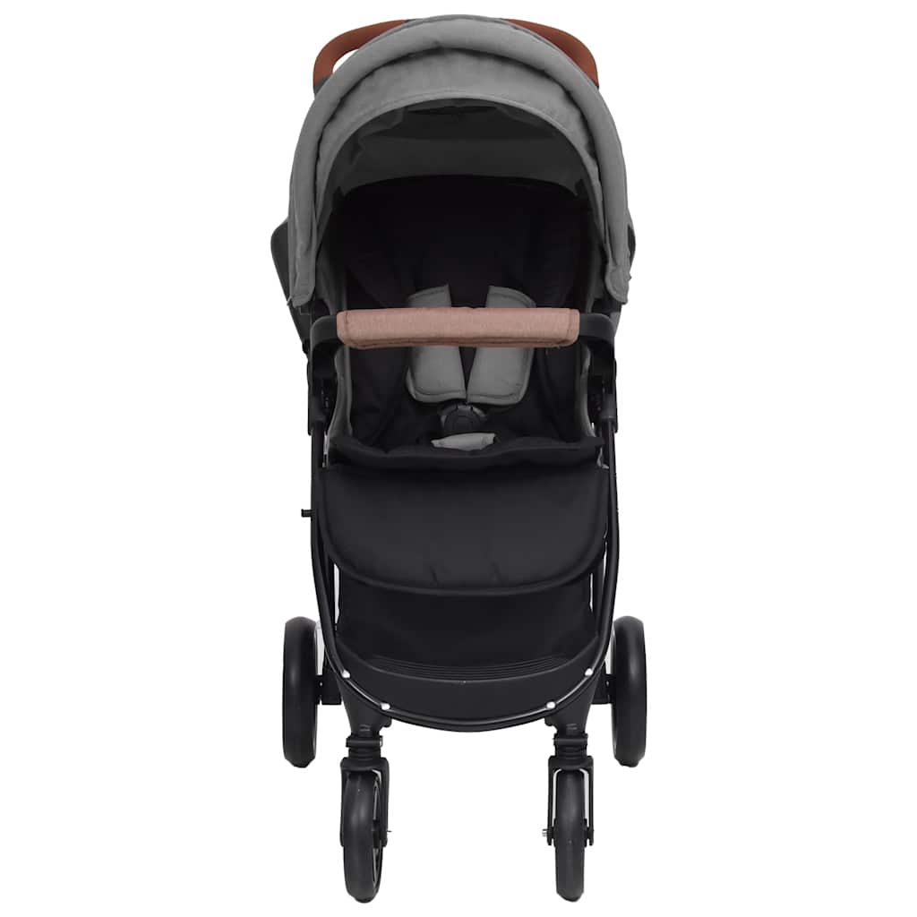 Kinderwagen 3-in-1 staal lichtgrijs is nu te koop bij PeponiXL, paradijselijk wonen!