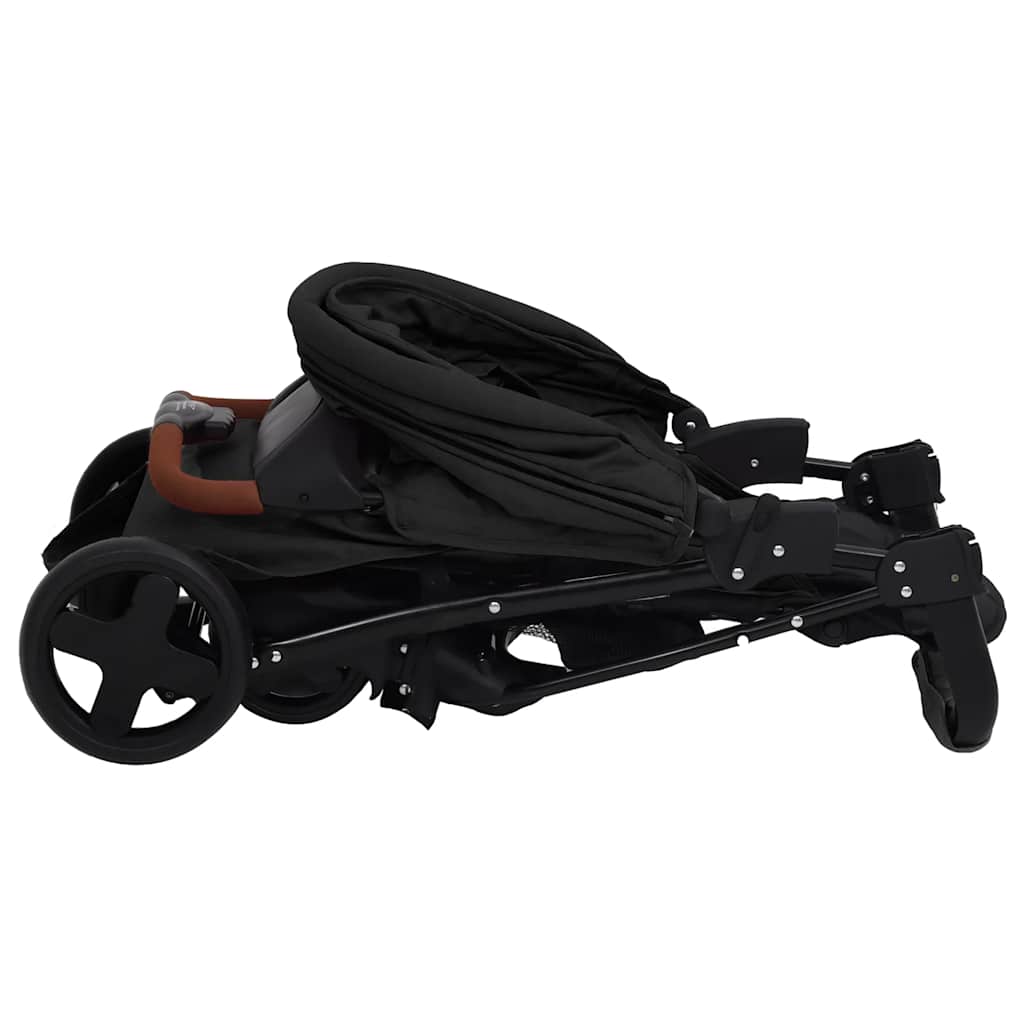 Kinderwagen 3-in-1 staal antracietkleurig is nu te koop bij PeponiXL, paradijselijk wonen!