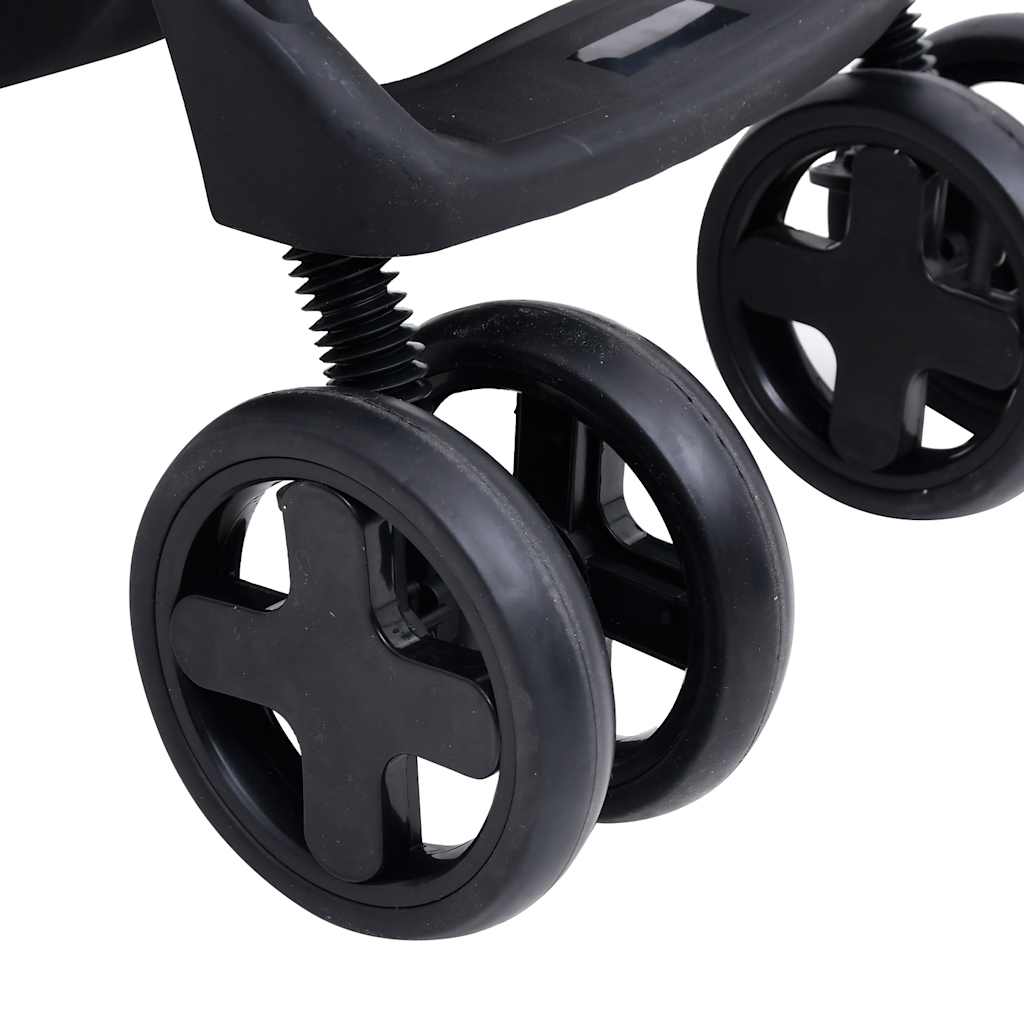 Kinderwagen 3-in-1 staal donkergrijs en zwart is nu te koop bij PeponiXL, paradijselijk wonen!