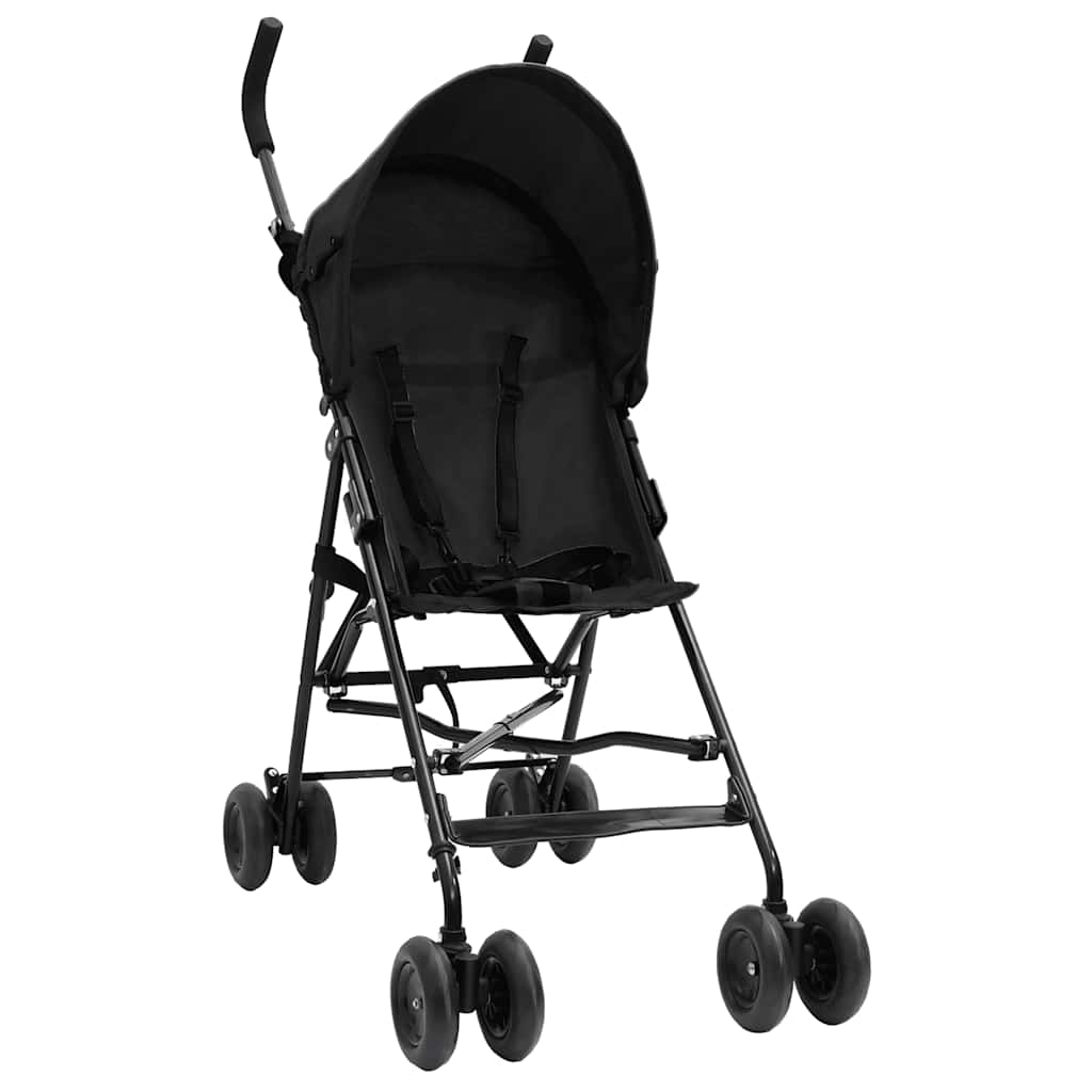 Kinderbuggy staal antracietkleurig en zwart is nu te koop bij PeponiXL, paradijselijk wonen!