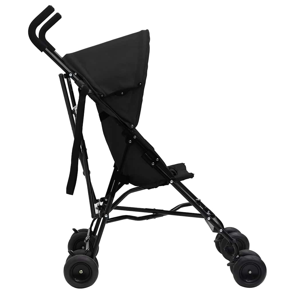 Kinderbuggy staal antracietkleurig en zwart is nu te koop bij PeponiXL, paradijselijk wonen!