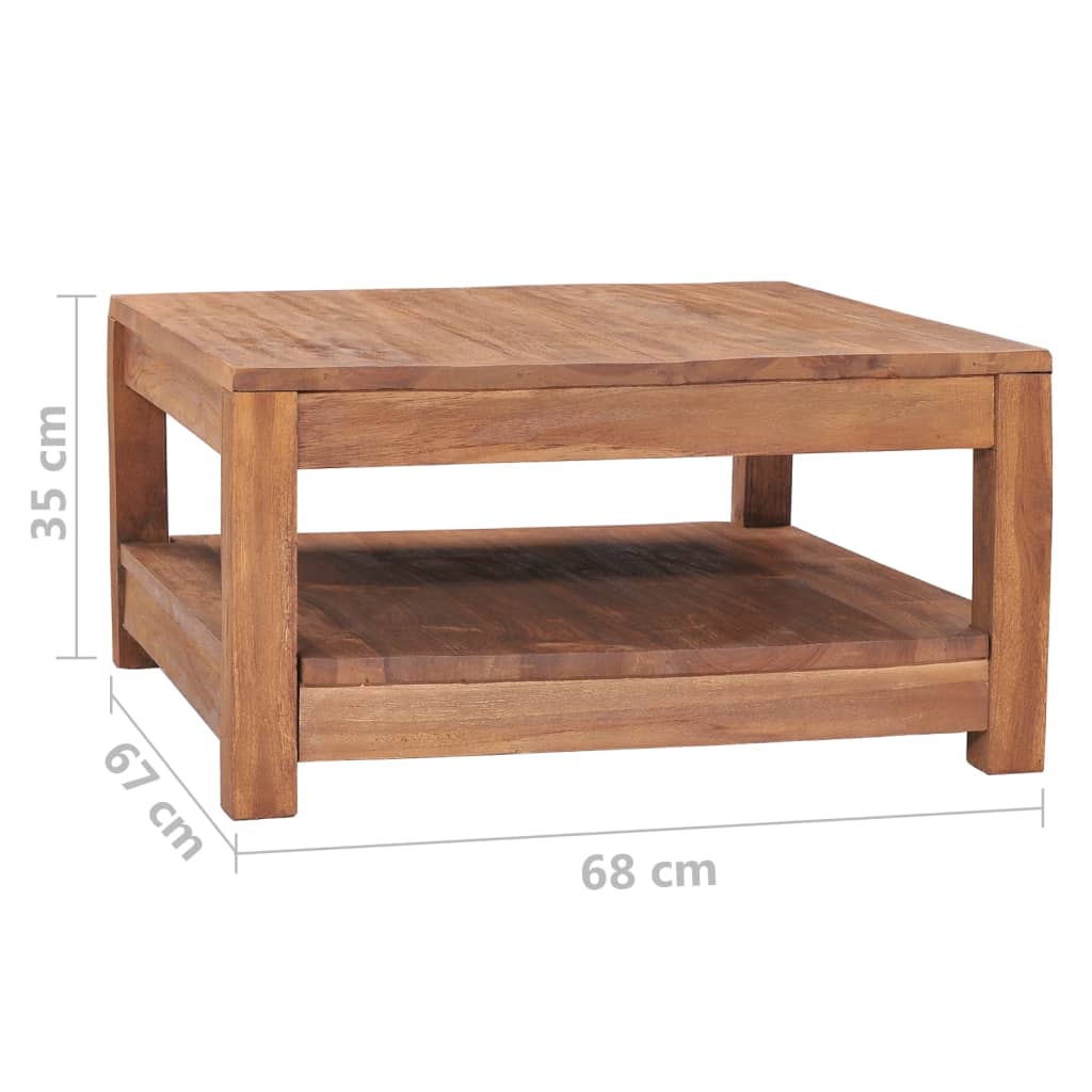 Salontafel 68x67x35 cm massief teakhout is nu te koop bij PeponiXL, paradijselijk wonen!