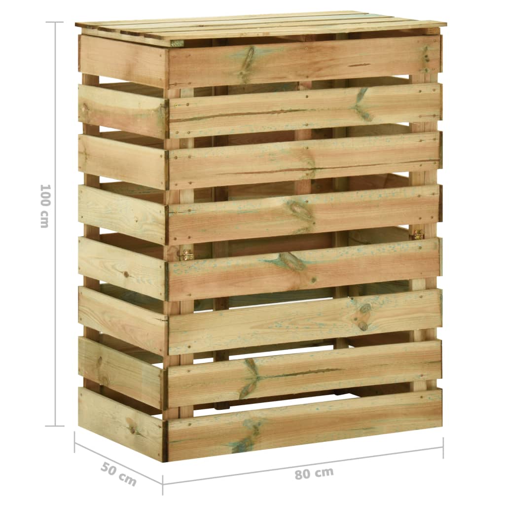 Tuincompostbakken 4 st 80x50x100 cm geïmpregneerd grenenhout is nu te koop bij PeponiXL, paradijselijk wonen!
