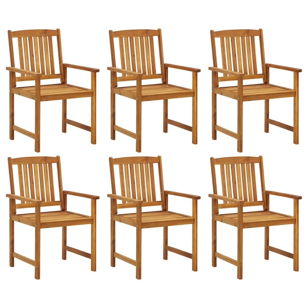 Tuinstoelen 6 st met kussens massief acaciahout is nu te koop bij PeponiXL, paradijselijk wonen!