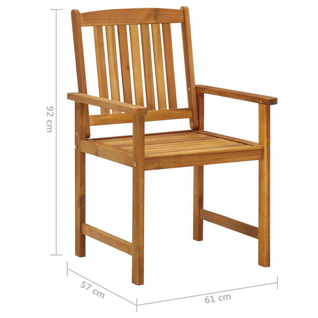 Tuinstoelen 6 st met kussens massief acaciahout is nu te koop bij PeponiXL, paradijselijk wonen!