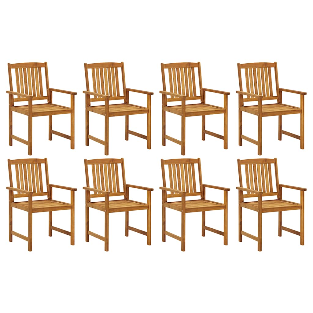 Tuinstoelen 8 st met kussens massief acaciahout is nu te koop bij PeponiXL, paradijselijk wonen!