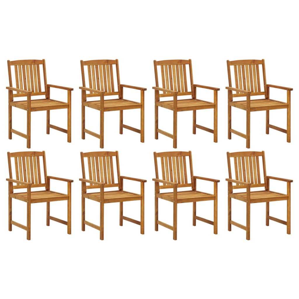 Tuinstoelen 8 st met kussens massief acaciahout is nu te koop bij PeponiXL, paradijselijk wonen!